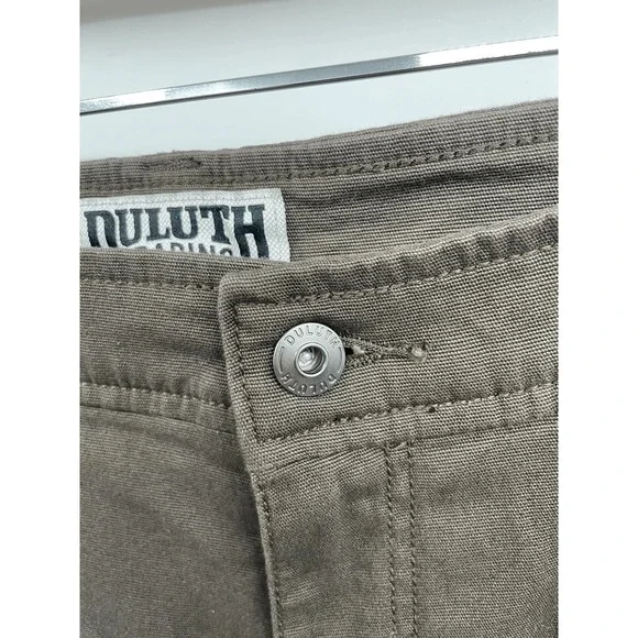 Duluth Trading Co Mens Fire Hose Flannel Lined Pants 38x30 Relaxed Fit Brown NWT